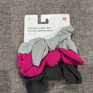 lululemon athletica Scrunchie Trio - Gray, Pink, Black